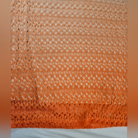 Notations Womens Orange Ombre Short Sleeve Top With Separate Tank Top Size Large - Picture 2 of 7